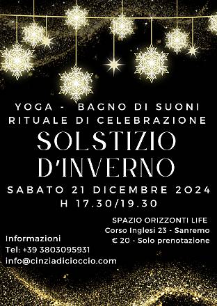 Yoga e bagno sonoro per il solstizio d'inverno 2024